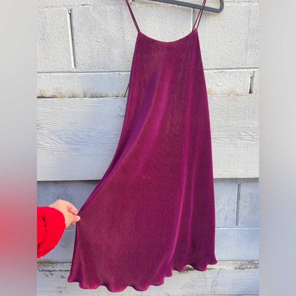 Burgundy Satin Holiday Dress